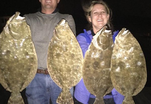 Galveston Fishing Report – Gigging Big Flounder and More – Get those kids fishing!